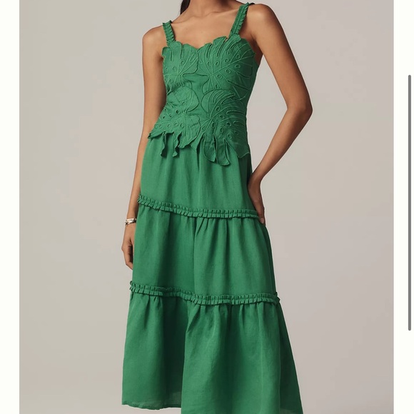 knee length dresses for ladies Farm Rio Women's Floral Cascade Midi Dress